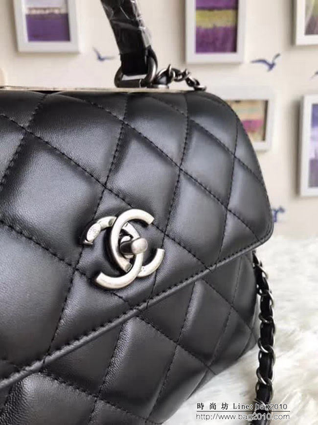 香奈兒CHANEL 92236 2018秋冬小羊皮手提肩背斜背鏈條包 DSC1064